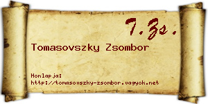 Tomasovszky Zsombor névjegykártya